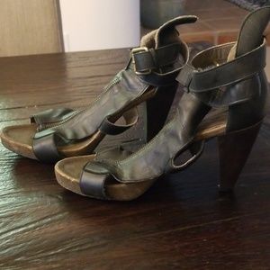 Joie Black Open Toe Booties